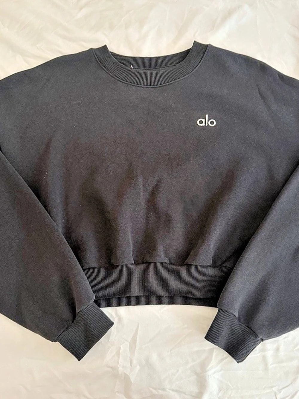 Alo Accolade Cropped Sweatshirt Anthracite